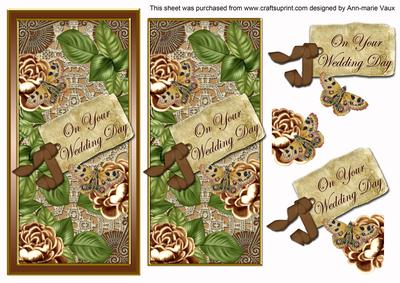 Vtea Roses Your Wedding Day Dl Topdown Topper