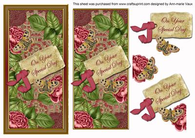 Dpink Roses Your Special Day Dl Topdown Topper