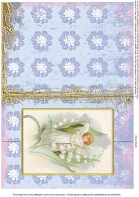 Lily of the Valley Angel Fold Back Card