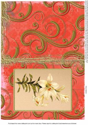 Lily Fold Back Card
