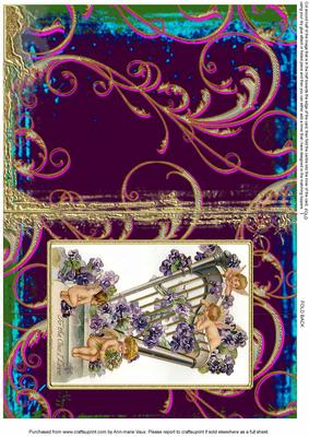 Lavender the One I Love Fold Back Card