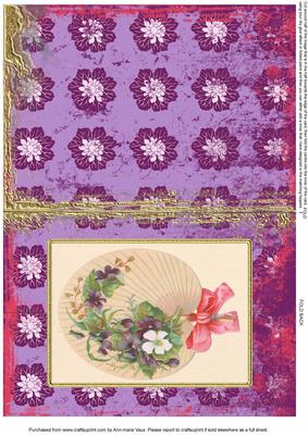Lavender Fan Fold Back Card