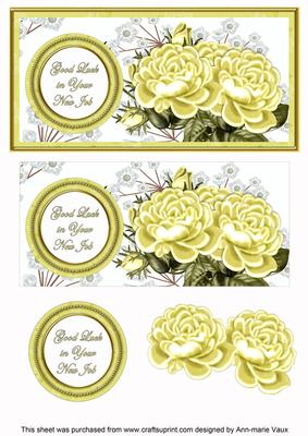 Lemon Roses New Job Dl Decoupage Topper