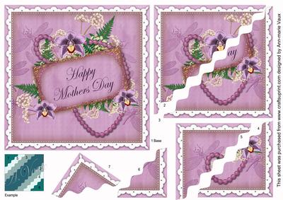 Lilac Orchid Mothers Day 6in Duo Wavy Corner Stacker