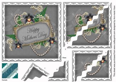 Silver Orchid Mothers Day 6in Duo Wavy Corner Stacker
