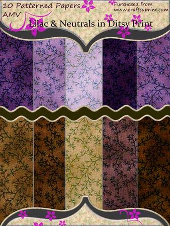 Lilac to Neutral Ditsy Print Paper Pack