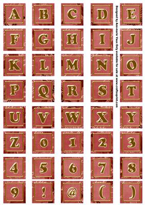 Dred Sweet Peas Alphabet Embellishment Sheet