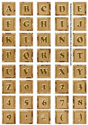 Vtea Sweet Peas Alphabet Embellishment Sheet