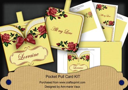 Dpink Roses Lemon Lorraine All My Love Pocket Pull Card Kit