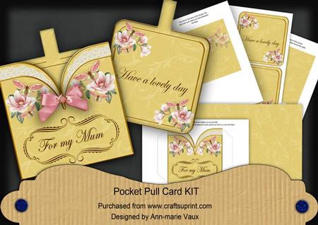 Magnolia Lemon Butterfly Mothers Day Pocket Pull Card Kit