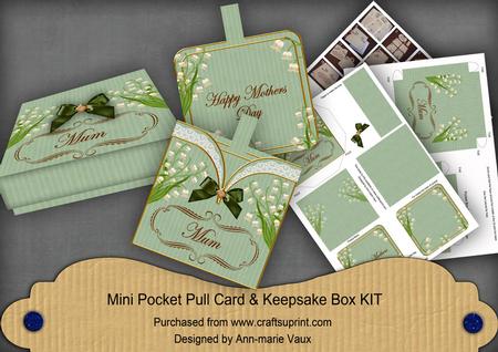 Lily of the Valley Mum Mini Pocket Card & Keepsake Box