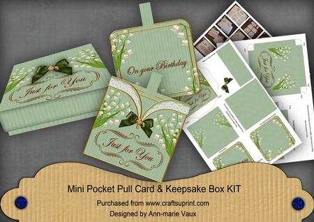 Lily of Valley Just for You Mini Pocket Card & Keepsake Box