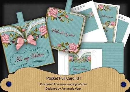 Pink Rose T for My Mother Pocket Pull Card Kit