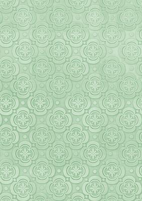 Mint Green Floral Medallion A4 Backing Paper