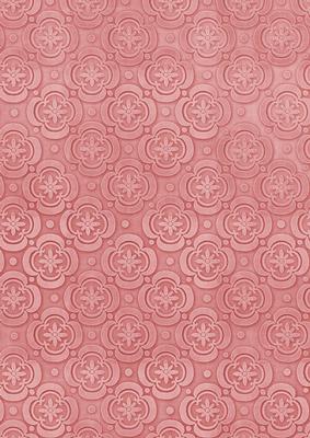 Pink Floral Medallion A4 Backing Paper