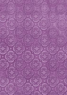 Purple Floral Medallion A4 Backing Paper