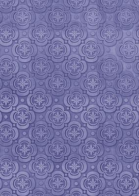 Dark Blue Floral Medallion A4 Backing Paper