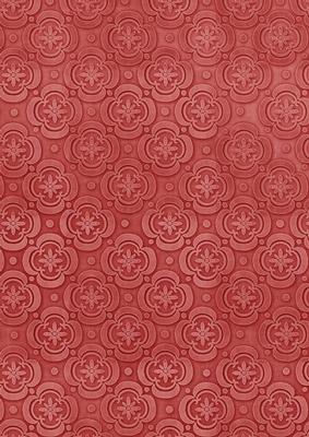 Dark Red Floral Medallion A4 Backing Paper