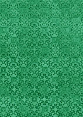 Dark Green Floral Medallion A4 Backing Paper