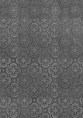 Black Floral Medallion A4 Backing Paper