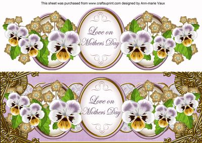Lilac Pansy Love on Mothers Day Large Dl Topper