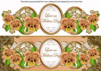 Borange Pansy Love on Mothers Day Large Dl Topper