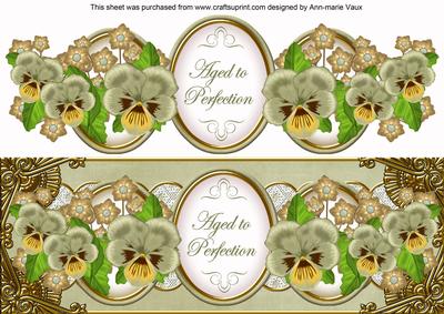 Olive Pansy Aged to Perfection Large Dl Topper