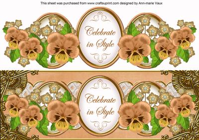 Borange Pansy Celebrate in Style Large Dl Topper