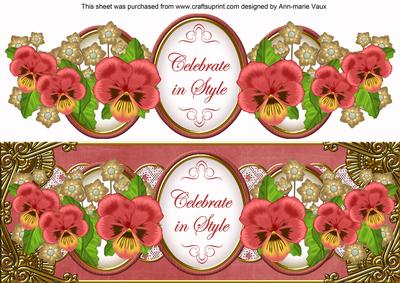 Dred Pansy Celebrate in Style Large Dl Topper