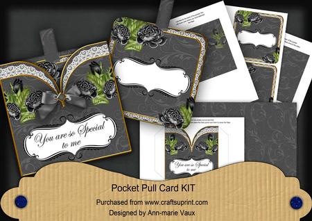 Black Roses2 Special to Me Vintage Pocket Pull Card Kit