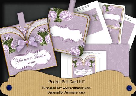 Lilac Roses2 Special to Me Vintage Pocket Pull Card Kit