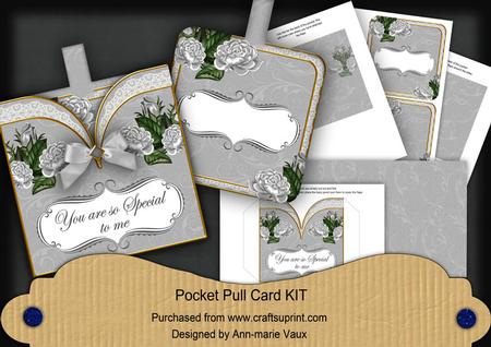 Silver Roses2 Special to Me Vintage Pocket Pull Card Kit