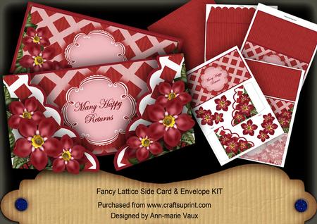 Forget Me Knot Red Happy Returns 3D Fancy Lattice Card Kit