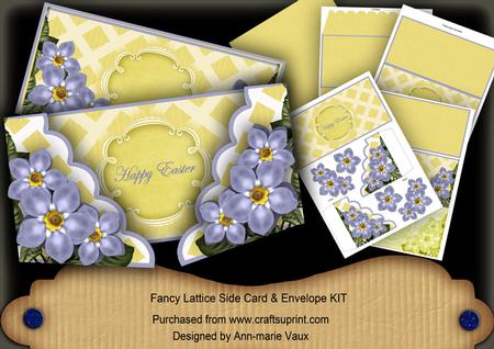 Forget Me Knots Happy Easter 3D Fancy Lattice Card Kit