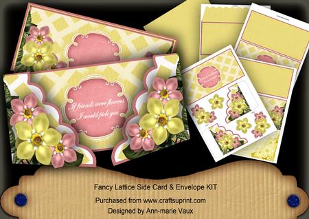 Pink Lemon F Me Knots If Friends -  Fancy Lattice 3D Card Kit
