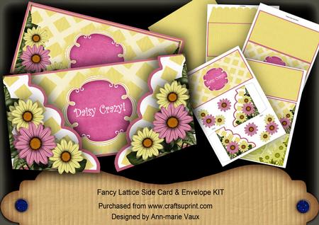 Pink Lemon Daisy Daisy Crazy! Fancy Lattice 3D Card Kit