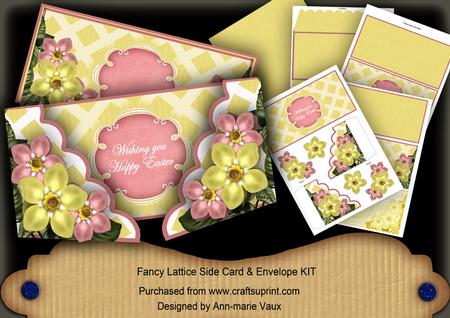 Pinkl Forget Me Knots Happy Easter Fancy Lattice 3D Card Kit
