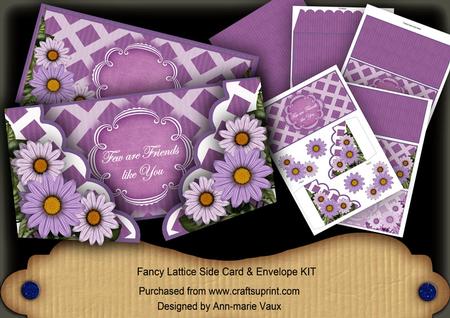 Lilac Daisy Few Are Friends Fancy Lattice 3D Card Kit