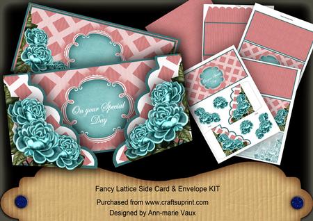 Tealp Roses Special Day Fancy Lattice 3D Card Kit