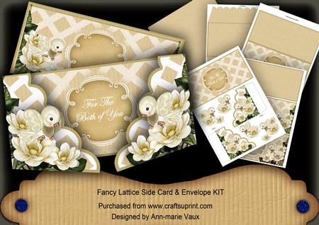 Cream Birds Both of You Fancy Lattice 3D Card Kit