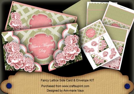 Pinko Roses Magical Day Fancy Lattice 3D Card Kit