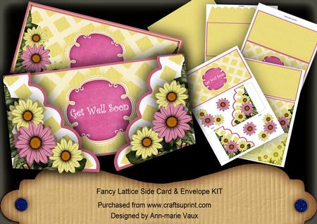 Pinkl Daisy Get Well Soon Fancy Lattice 3D Card Kit