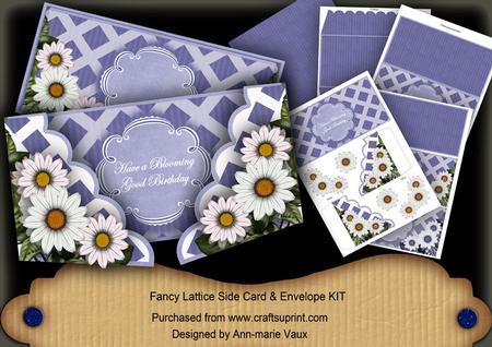Blue Daisy Bloomin Good Birthday Lattice 3D Card Kit