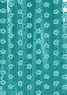 Teal Dollshouse Flora Paint A4 Backing Paper