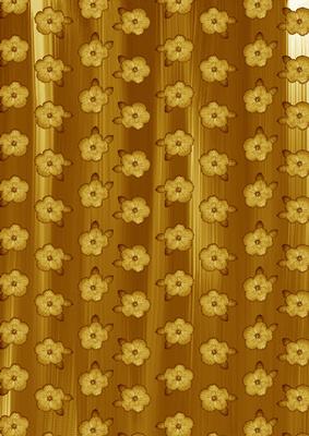 Gold Dollshouse Flora Paint A4 Backing Paper