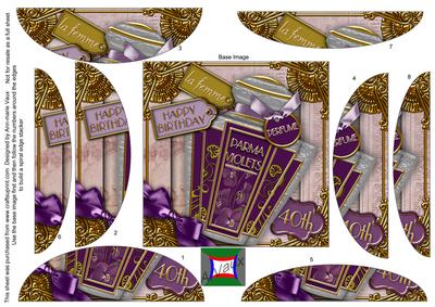 Parma Violets Perfume 40th Birthday 5in Round Spiral Stacker