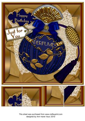 Bluesapphire Perfume Happy Birthday 8in Picture Sheet Topper