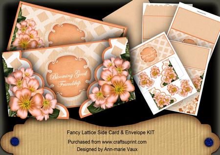 Peach Blossom Bloomin Friend Fancy Lattice 3D Card Kit