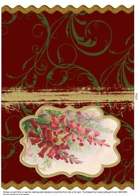 Foxgloves Bracket Wavy Edge Card