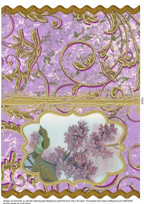 Lilacs Bracket Wavy Edge Card